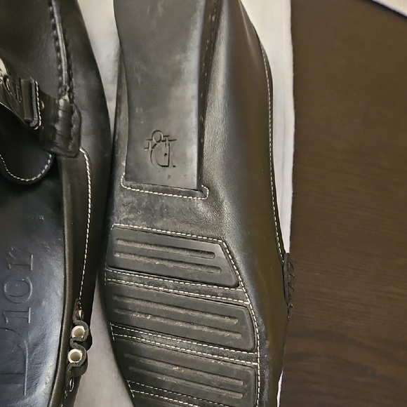 Dior Black Leather Men’s Slip-On Loafers with Branded Silver Buckle - Picture 4 of 4
